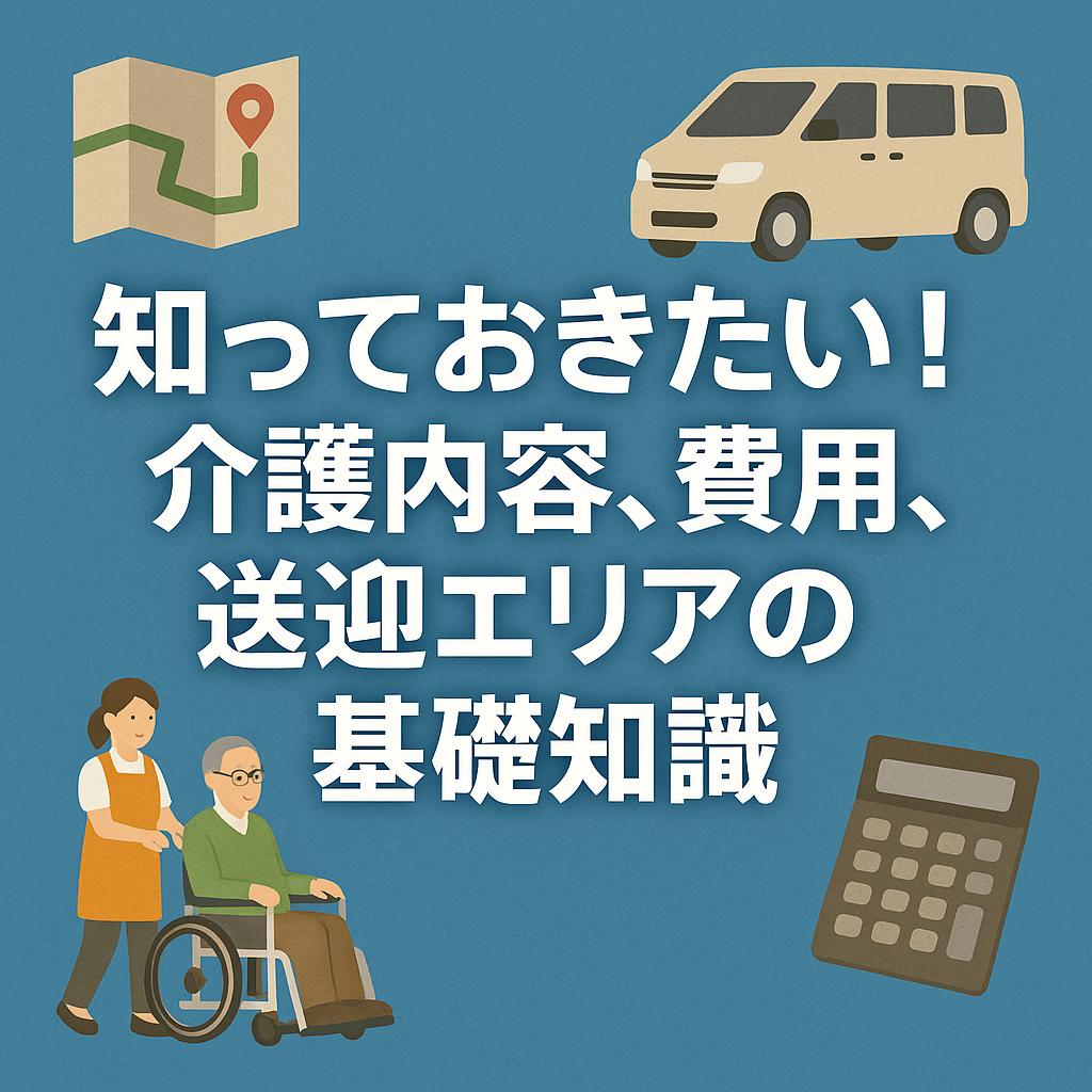 知っておきたい！介護内容、費用、送迎エリアの基礎知識
