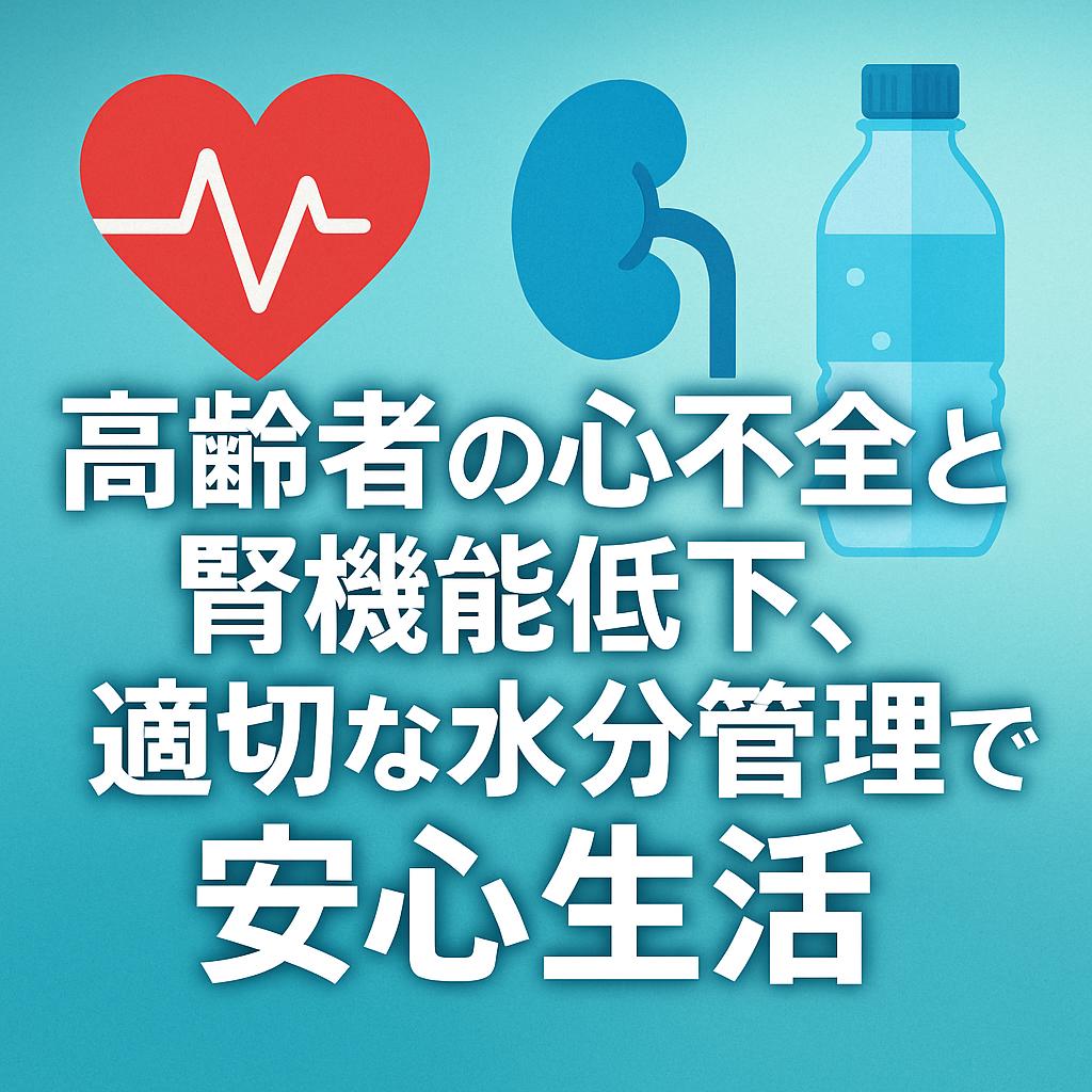 高齢者の心不全と腎機能低下、適切な水分管理で安心生活