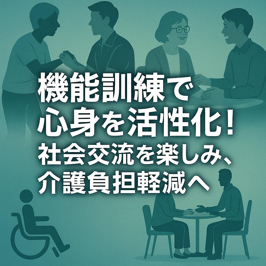 機能訓練で心身を活性化！社会交流を楽しみ、介護負担軽減へ