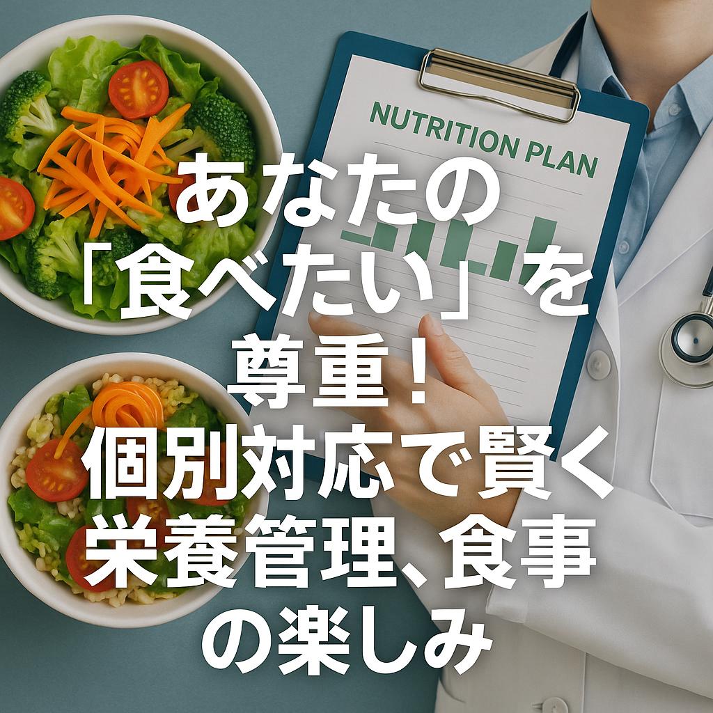 あなたの「食べたい」を尊重！個別対応で賢く栄養管理、食事の楽しみ