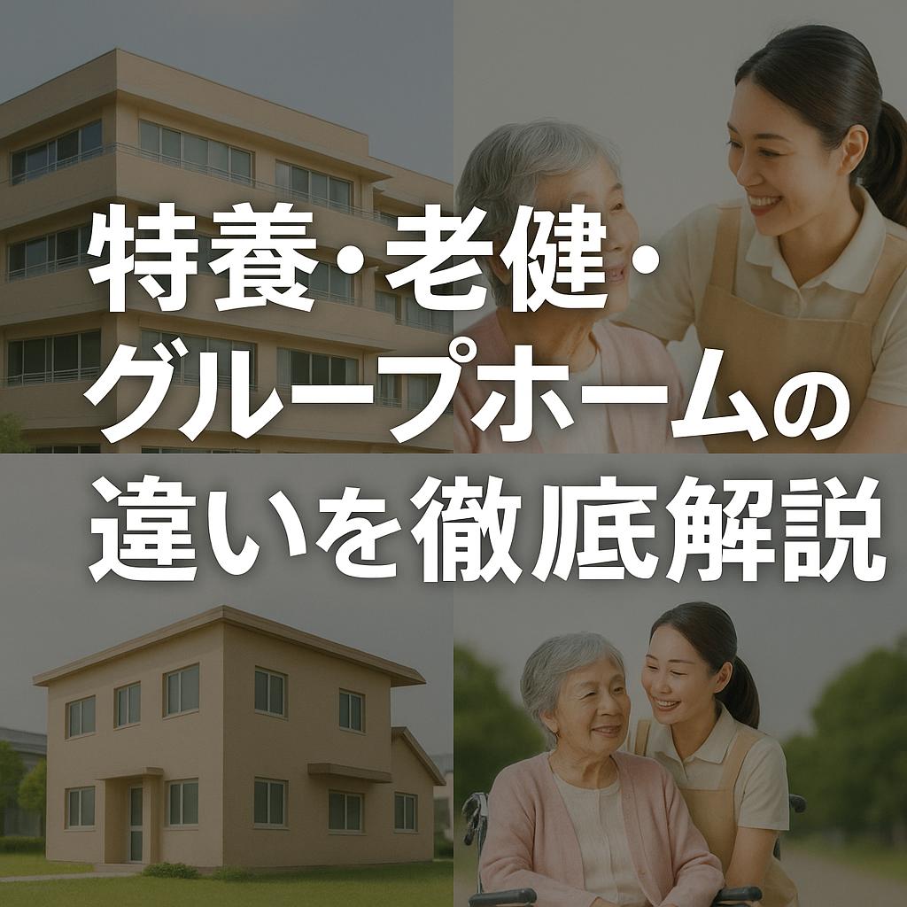 特養・老健・グループホームの違いを徹底解説