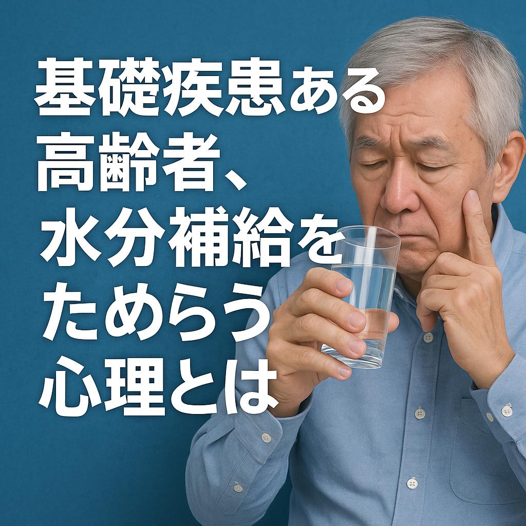 基礎疾患ある高齢者、水分補給をためらう心理とは