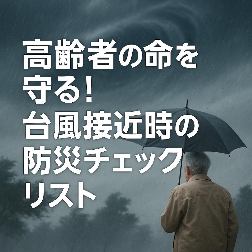 高齢者の命を守る!台風接近時の防災チェックリスト