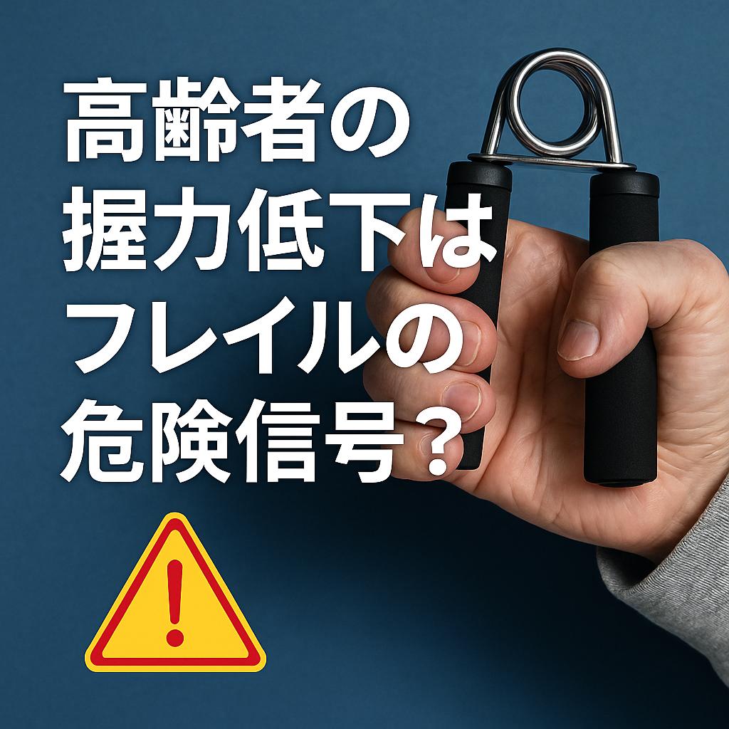 高齢者の握力低下はフレイルの危険信号?