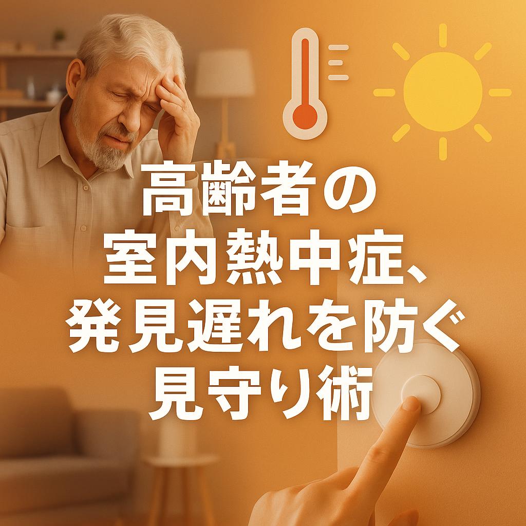 高齢者の室内熱中症、発見遅れを防ぐ見守り術