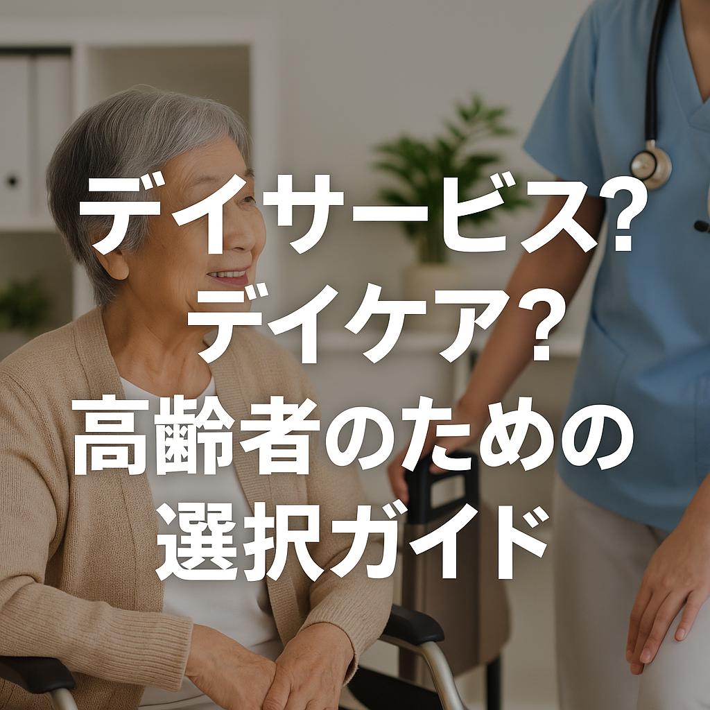 デイサービス？デイケア？高齢者のための選択ガイド