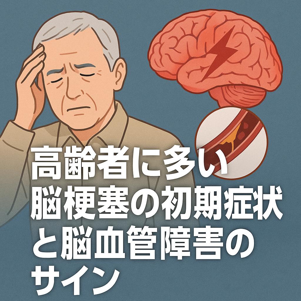 高齢者に多い脳梗塞の初期症状と脳血管障害のサイン