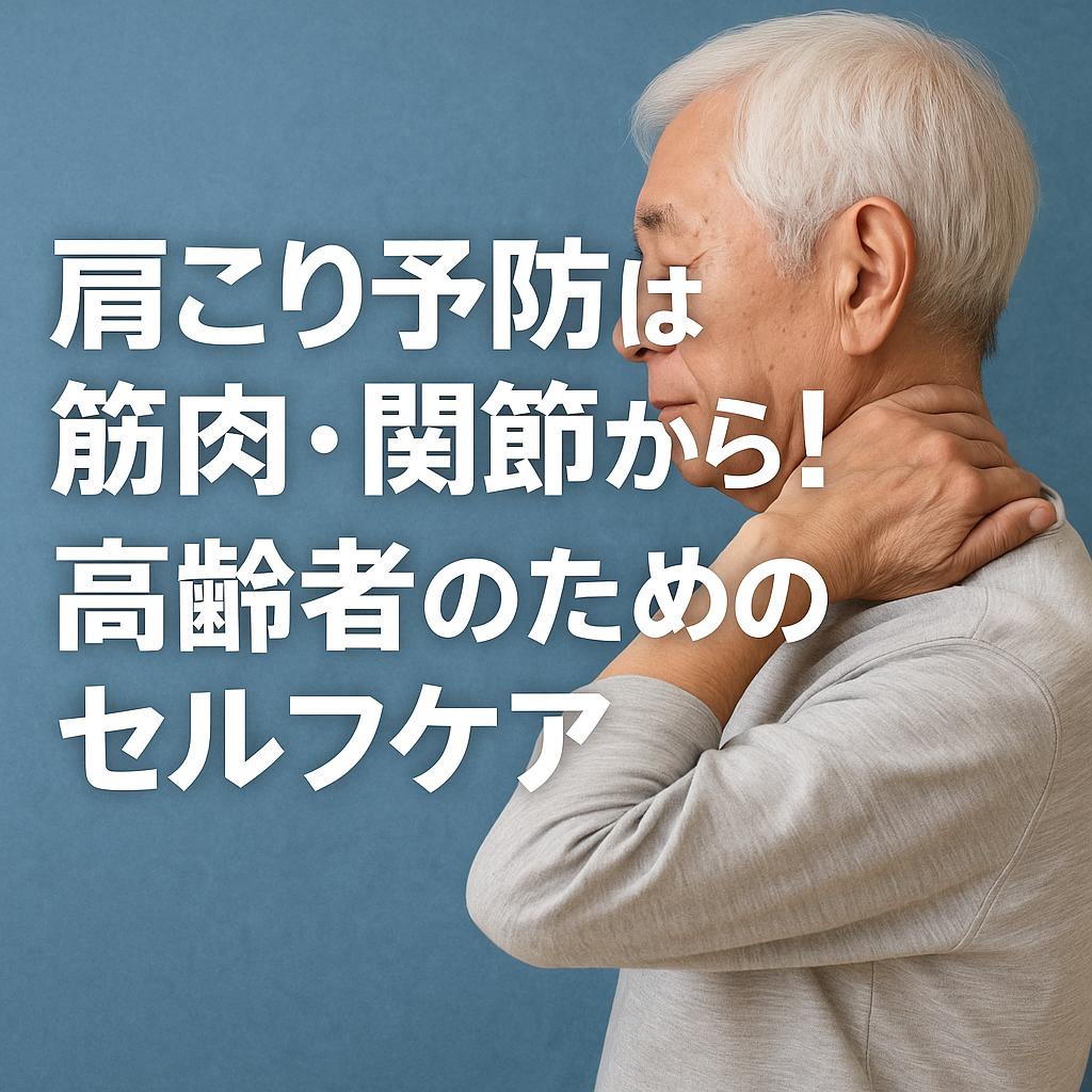 肩こり予防は筋肉・関節から!高齢者のためのセルフケア