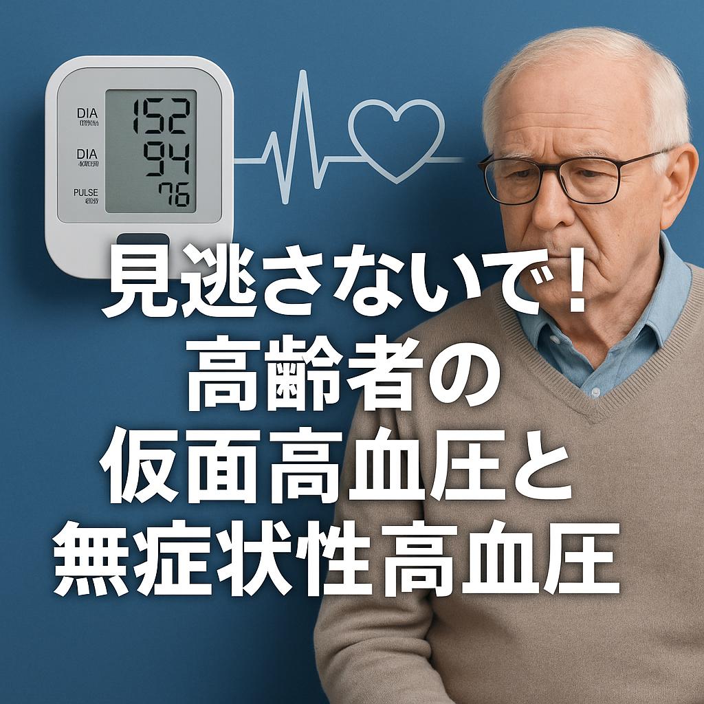 見逃さないで!高齢者の仮面高血圧と無症状性高血圧