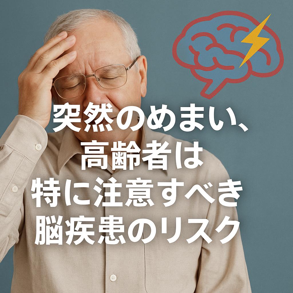 突然のめまい、高齢者は特に注意すべき脳疾患のリスク