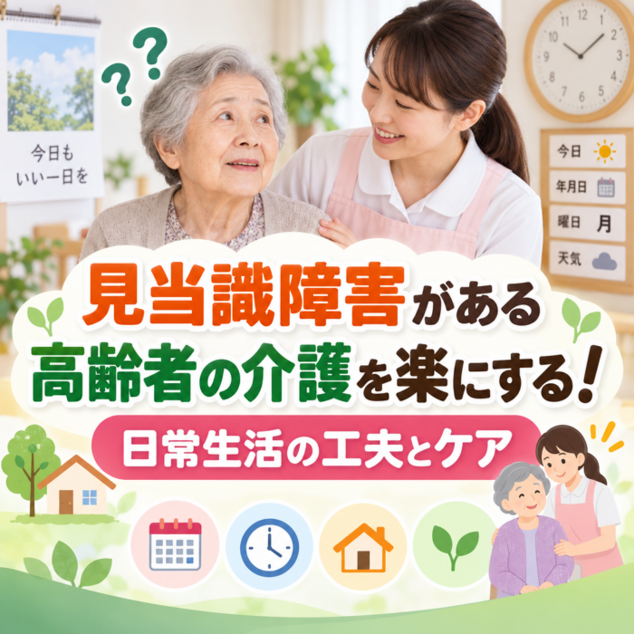 見当識障害がある高齢者の介護を楽にする！日常生活の工夫とケア