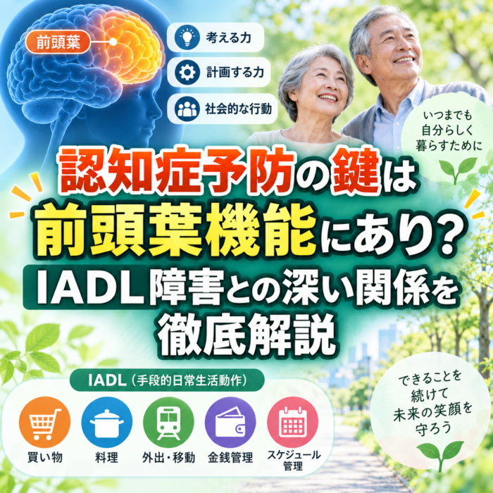 認知症予防の鍵は前頭葉機能にあり？IADL障害との深い関係を徹底解説