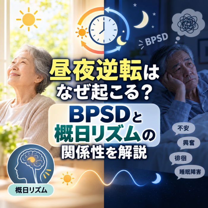 昼夜逆転はなぜ起こる？BPSDと概日リズムの関係性を解説