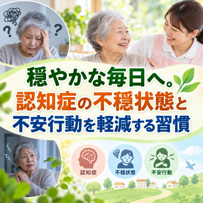 穏やかな毎日へ。認知症の不穏状態と不安行動を軽減する習慣