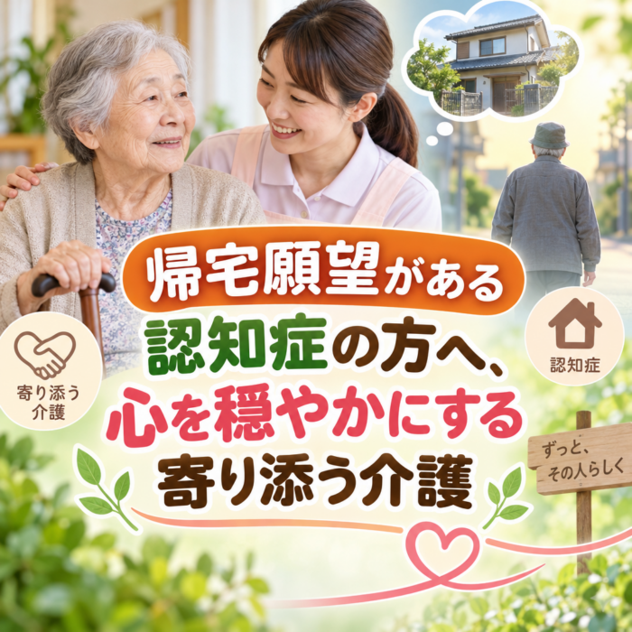帰宅願望がある認知症の方へ、心を穏やかにする寄り添う介護