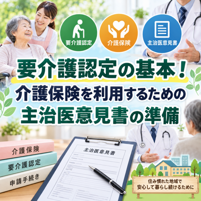 要介護認定の基本！介護保険を利用するための主治医意見書の準備